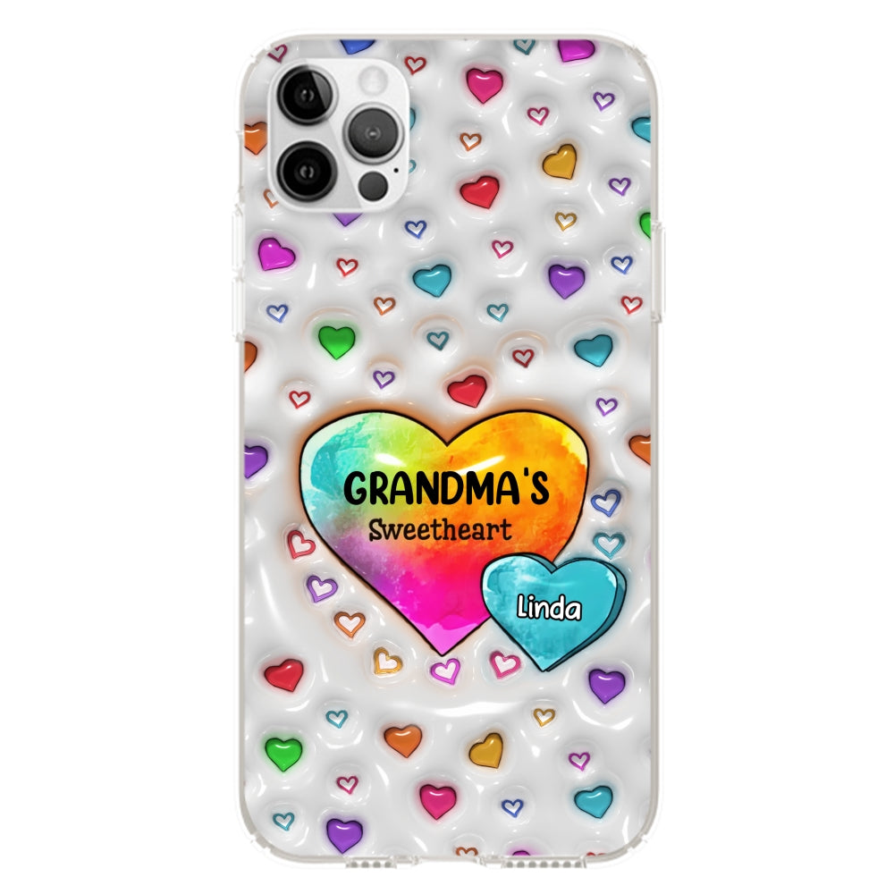 Colorful Sweethearts Grandma -  Personalized Custom 3D Inflated Effect Phone Case