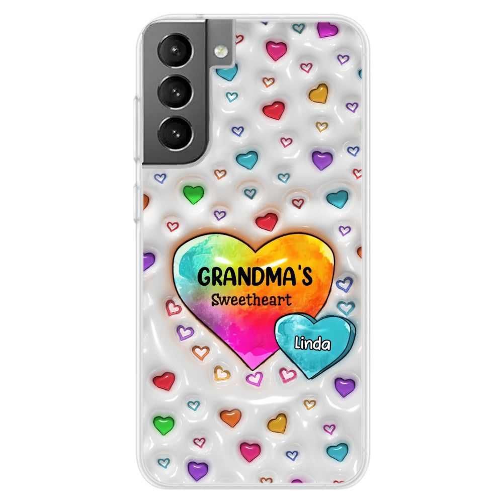 Colorful Sweethearts Grandma -  Personalized Custom 3D Inflated Effect Phone Case