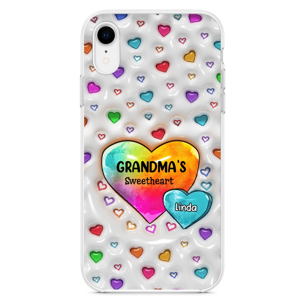 Colorful Sweethearts Grandma -  Personalized Custom 3D Inflated Effect Phone Case
