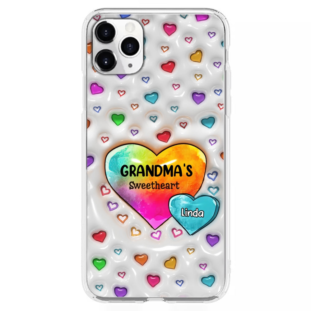 Colorful Sweethearts Grandma -  Personalized Custom 3D Inflated Effect Phone Case