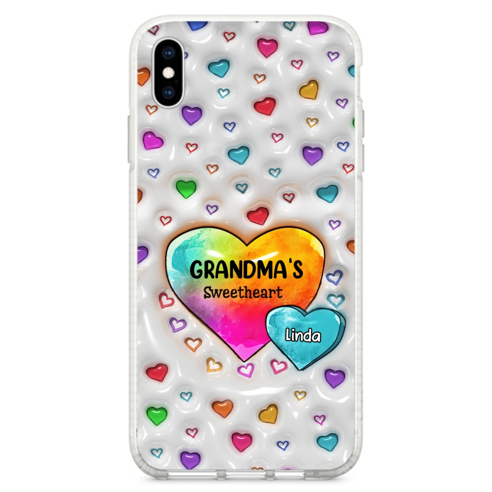 Colorful Sweethearts Grandma -  Personalized Custom 3D Inflated Effect Phone Case