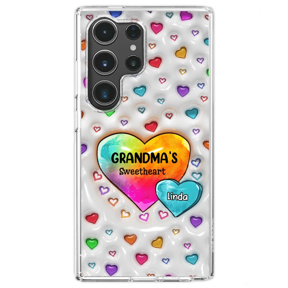 Colorful Sweethearts Grandma -  Personalized Custom 3D Inflated Effect Phone Case
