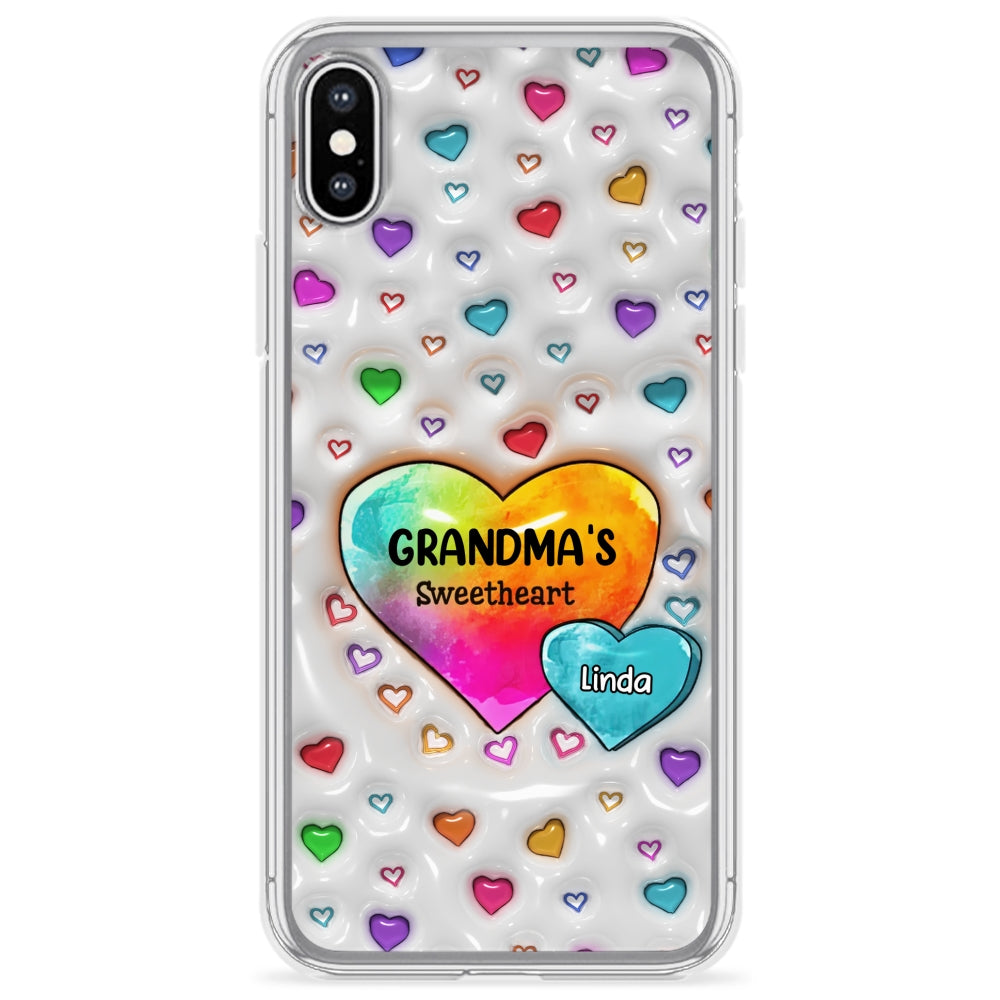 Colorful Sweethearts Grandma -  Personalized Custom 3D Inflated Effect Phone Case