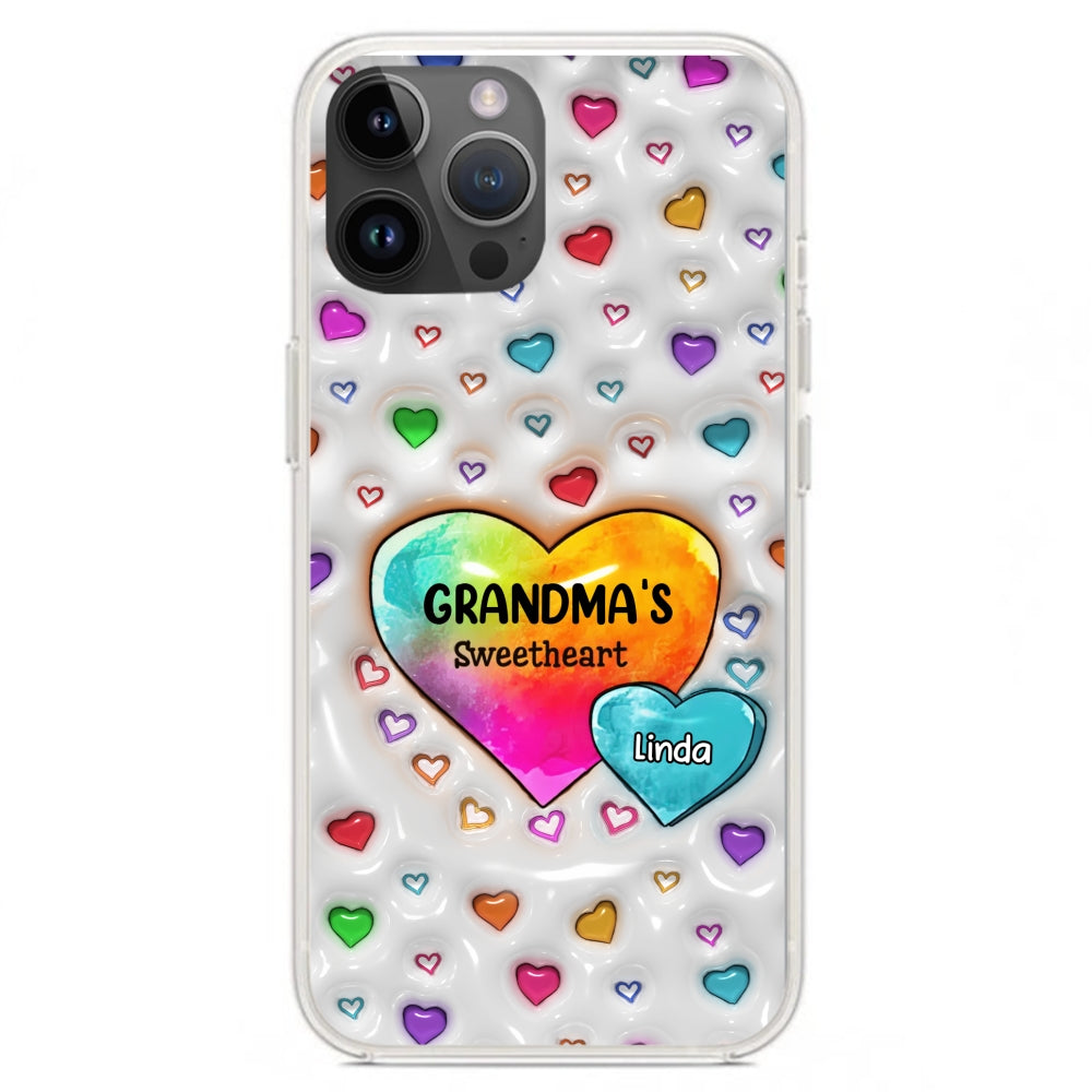 Colorful Sweethearts Grandma -  Personalized Custom 3D Inflated Effect Phone Case