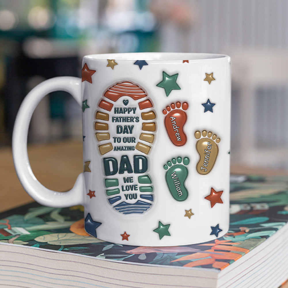 Dad We Love You - Personalized Custom 3D Inflated Effect Mug