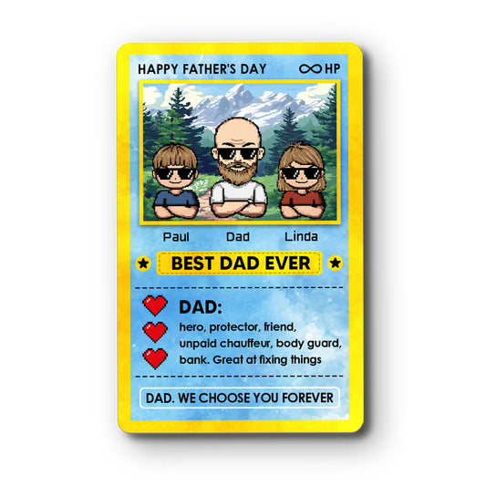 Best Dad Ever - Personalized Custom Wallet Card