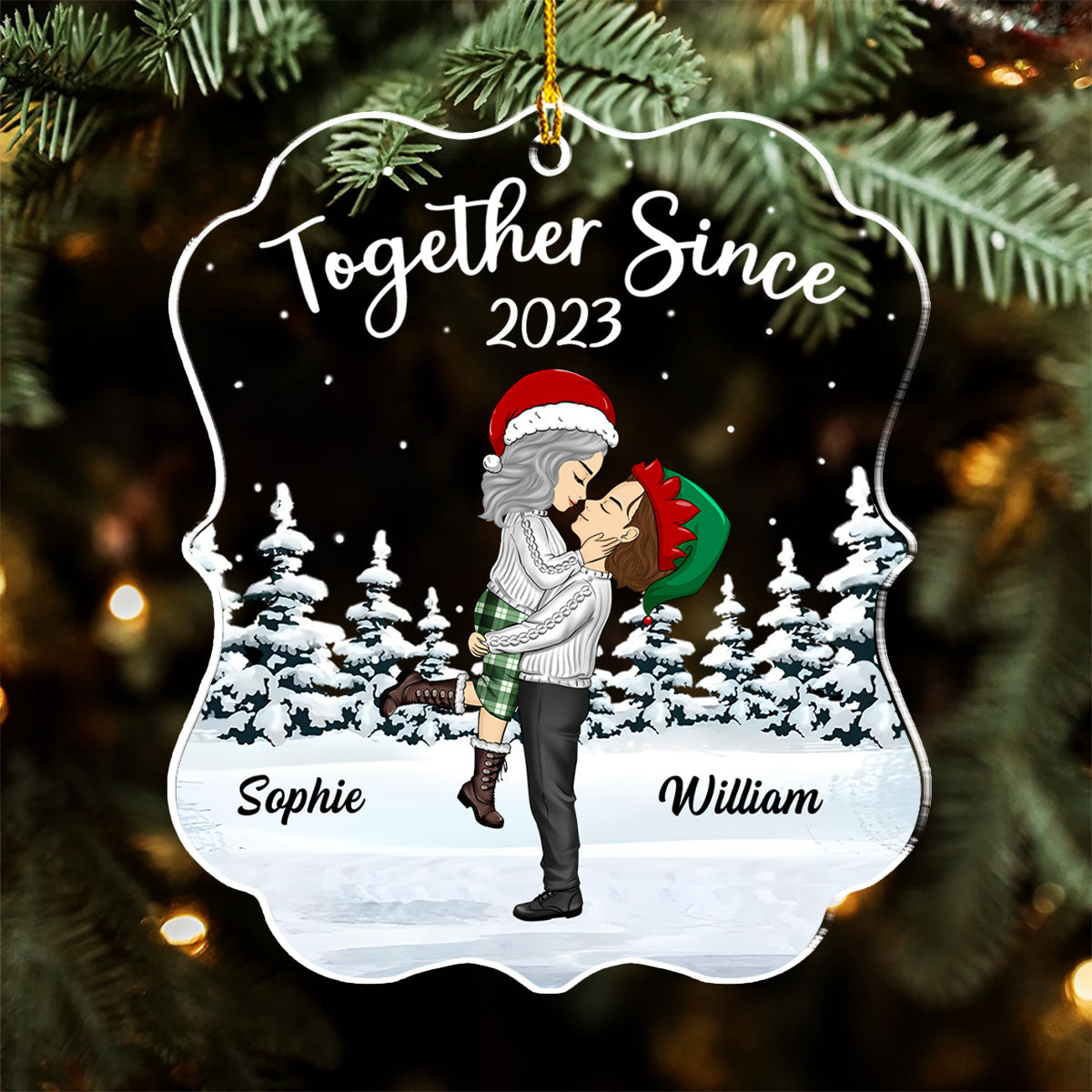 Together Since Christmas - Personalized Custom Acrylic Ornament