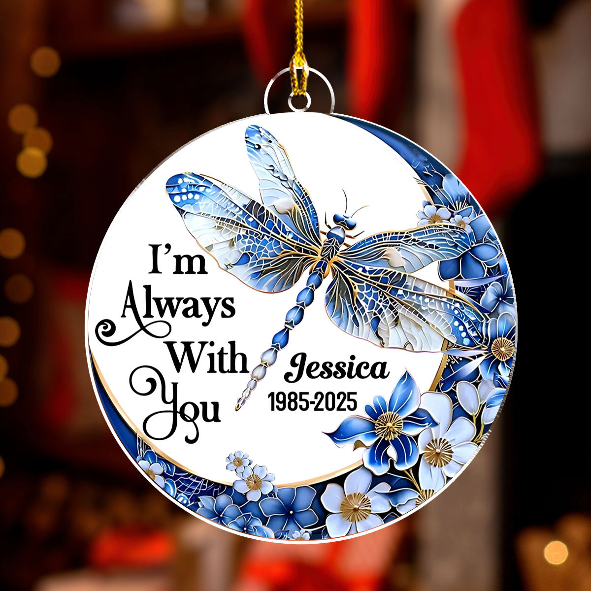 Live In Our Minds - Personalized Custom Acrylic Ornament
