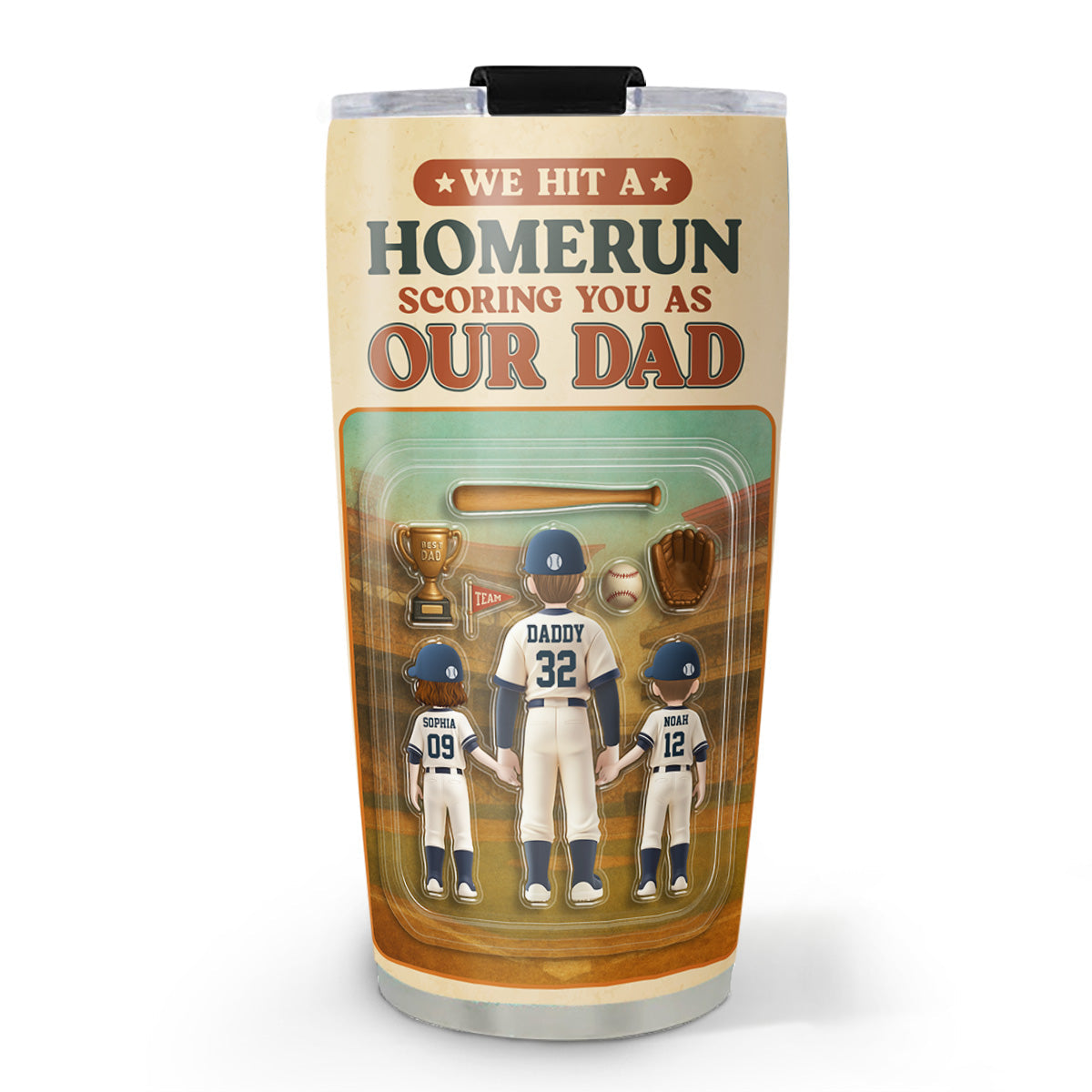 Baseball Dad - Personalized Custom Tumbler