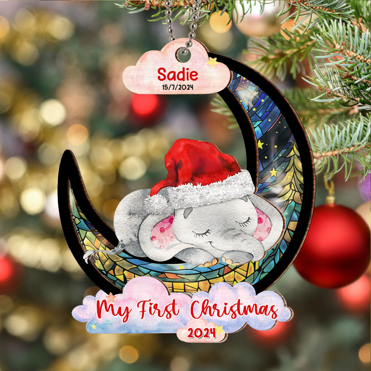 My First Christmas - Personalized Custom Suncatcher Ornament