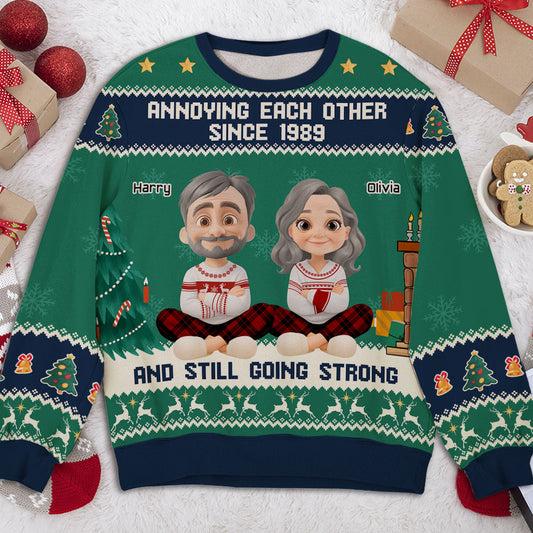 Annoying Each Other Christmas Ver 2 - Personalized Custom All-Over-Print Sweatshirt