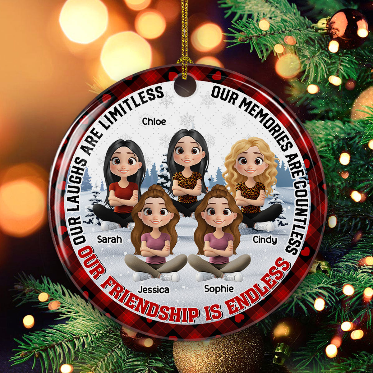Our Friendship Is Endless Ver New - Personalized Custom Ceramic Ornament