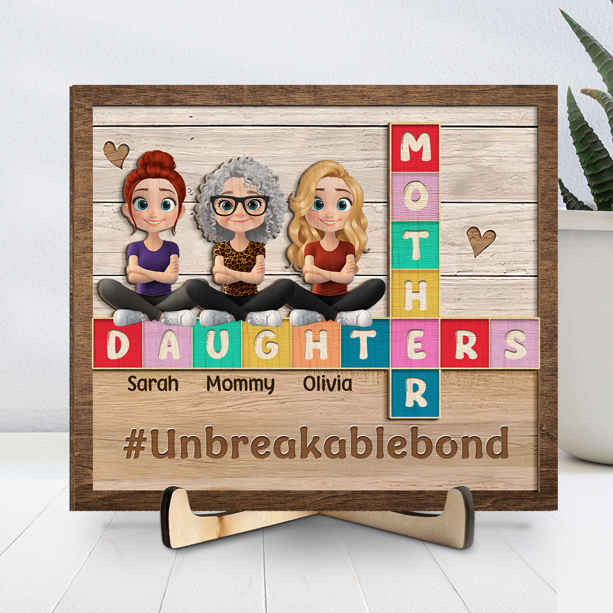 The Unbreakable Bond Between Us - Personalized Custom Wooden Plaque