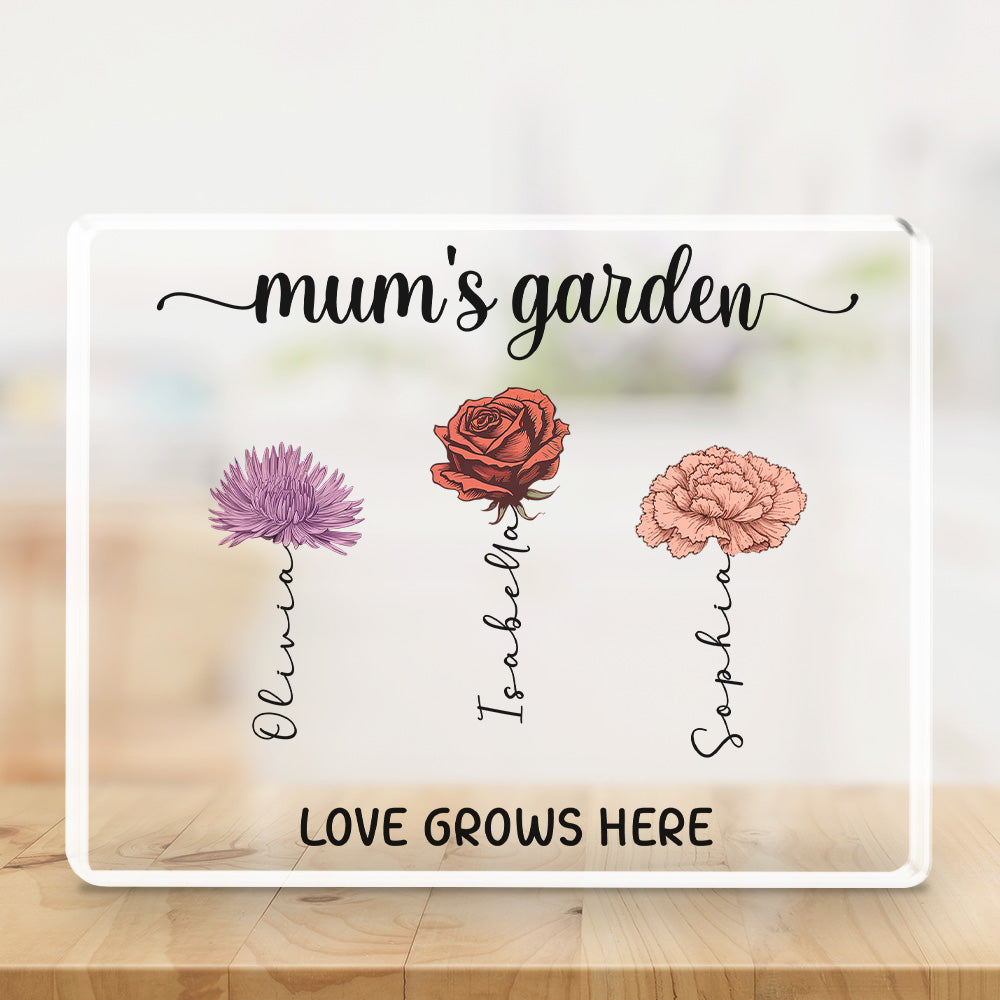 Love Grows Here - Personalized Custom Acrylic Plaque