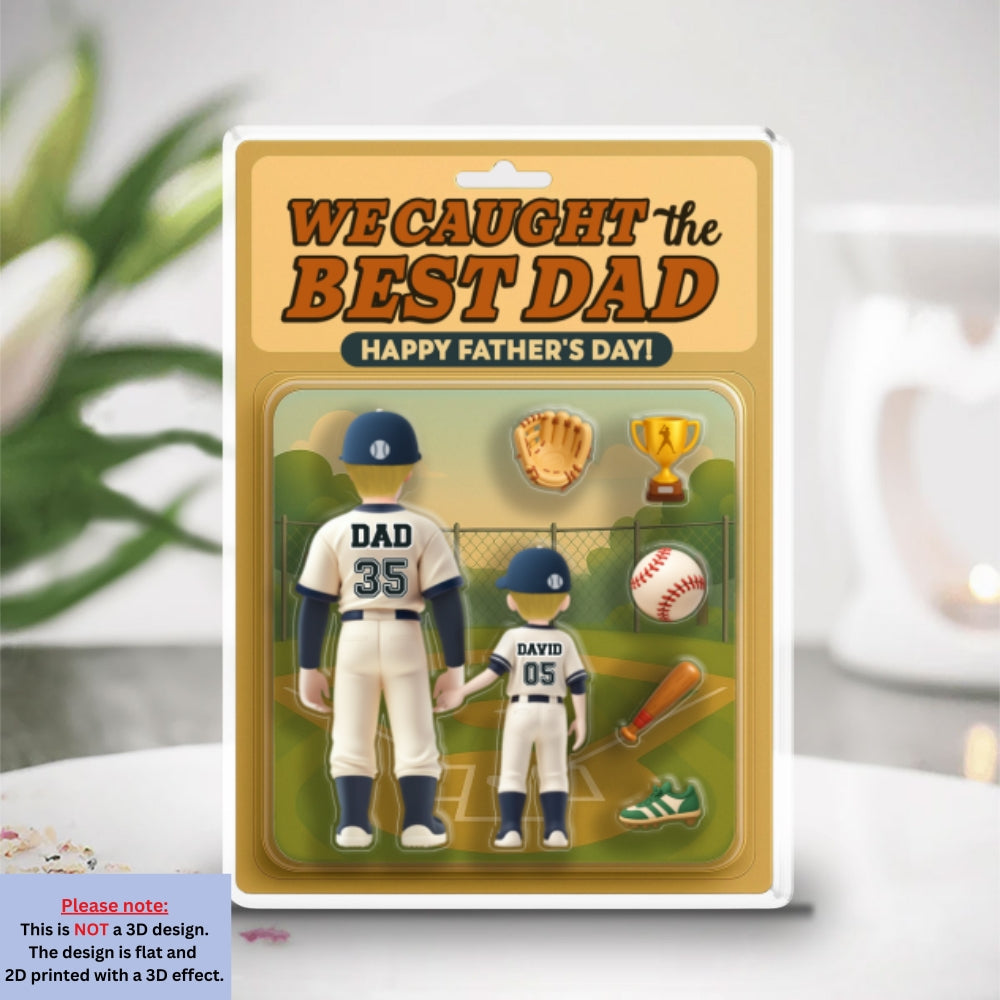 I Caught The Best Dad - Personalized Custom Acrylic Plaque