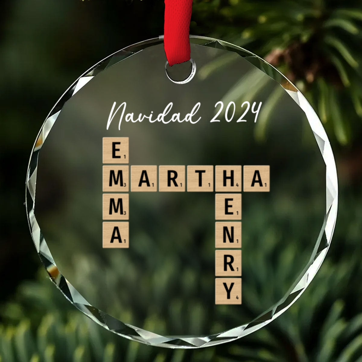 Feliz Navidad - Personalized Custom Glass Ornament