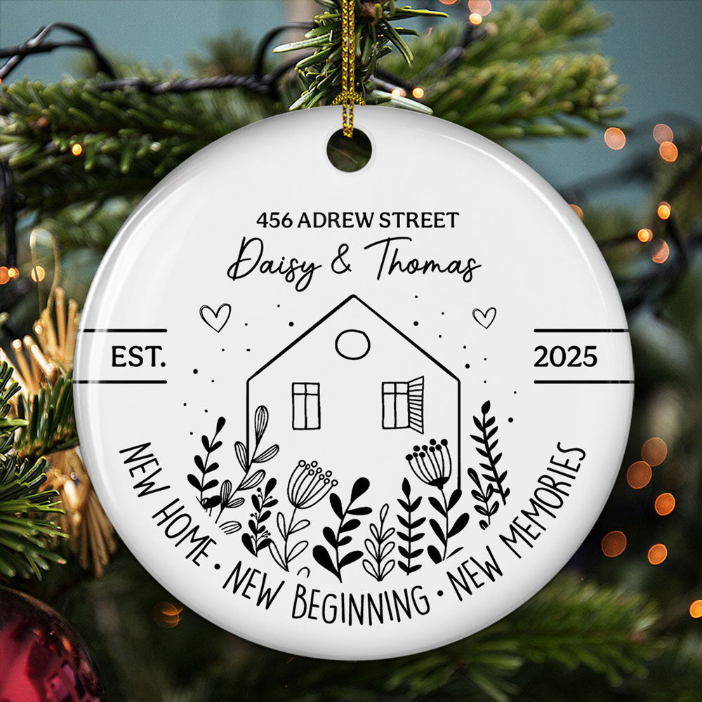 Home Sweet Home - Personalized Custom Ceramic Ornament