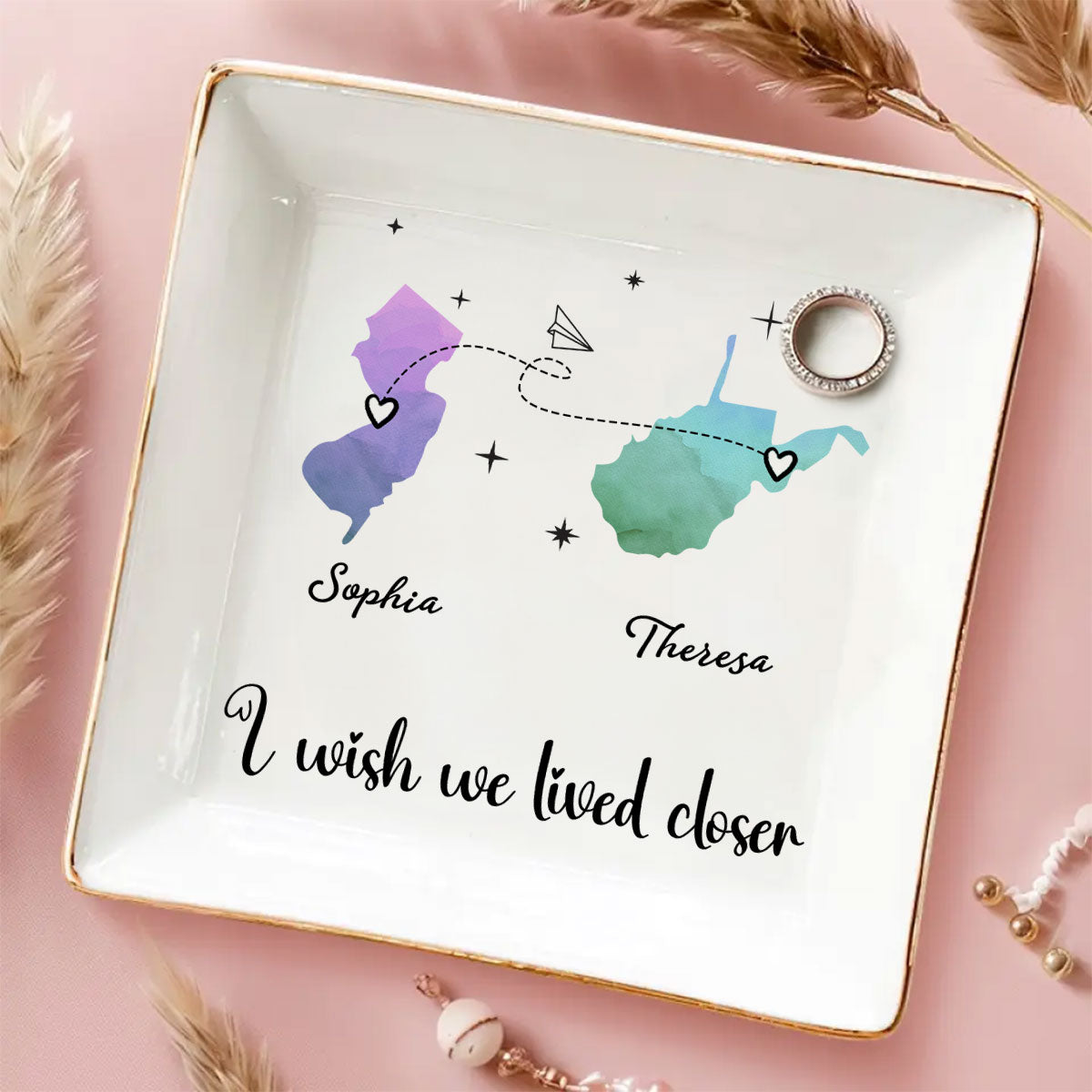 I Hope We Were Neighbors - Personalized Custom Jewelry Dish