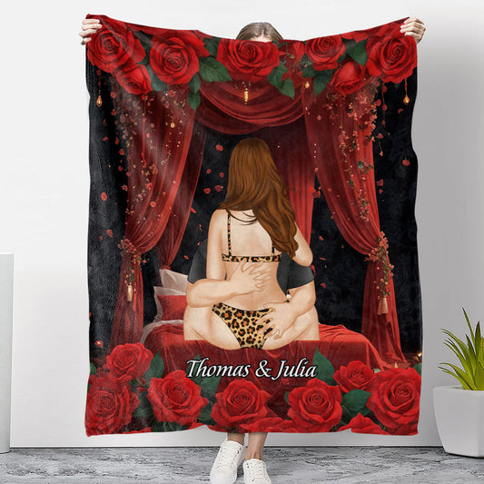 Romantic Blanket Couple - Personalized Custom Fleece Blanket