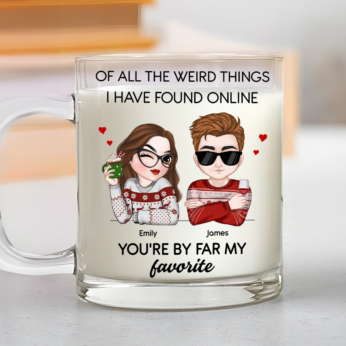 Love You - Personalized Custom Glass Mug