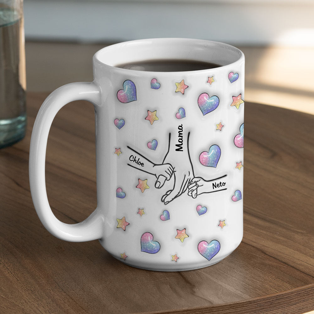 Mom You Hold Our Hearts - Personalized Custom 3D Inflated Effect Mug
