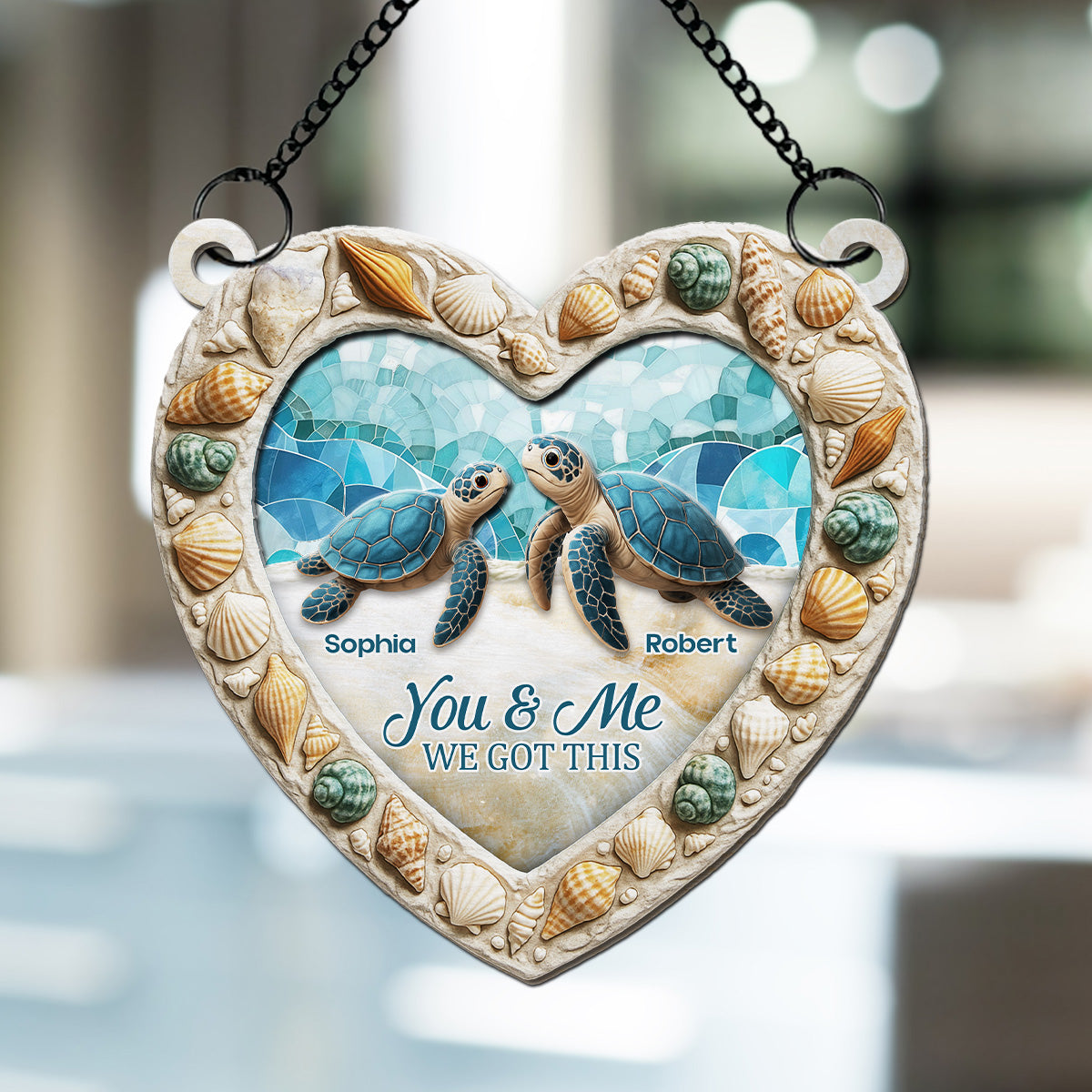 To The Ocean And Back - Personalized Custom Suncatcher