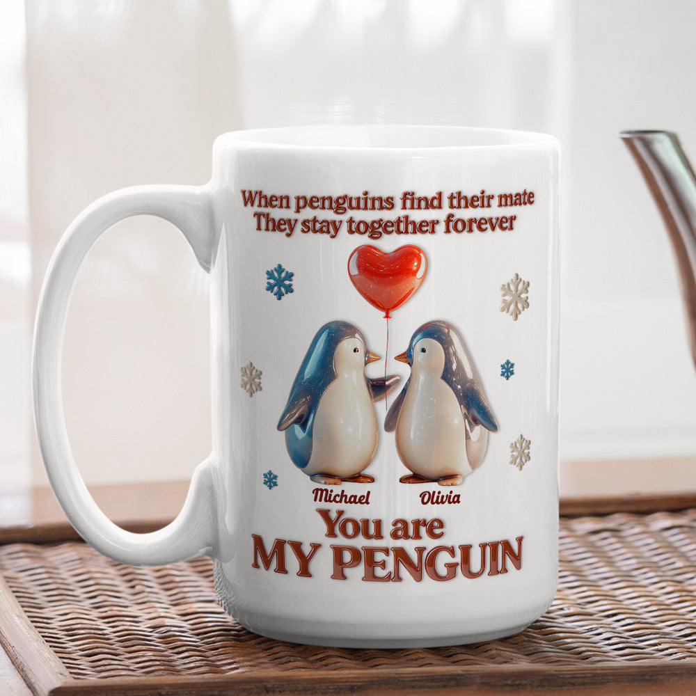 My Penguin Forever - Personalized Custom 3D Effect Coffee Mug