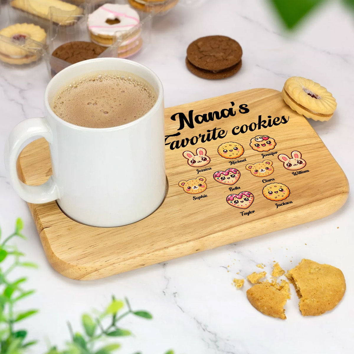 Grandma Favorite Cookies - Personalized Custom Wooden Treat Board