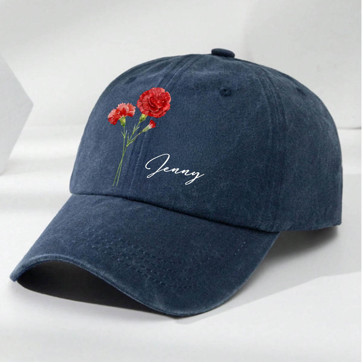 My Own Flower - Personalized Custom Vintage Washed Denim Cap