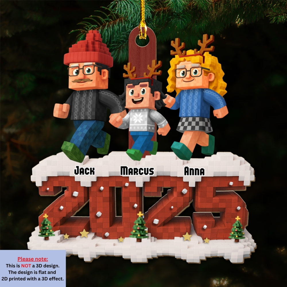 Our Family Square - Personalized Custom Wood Ornament