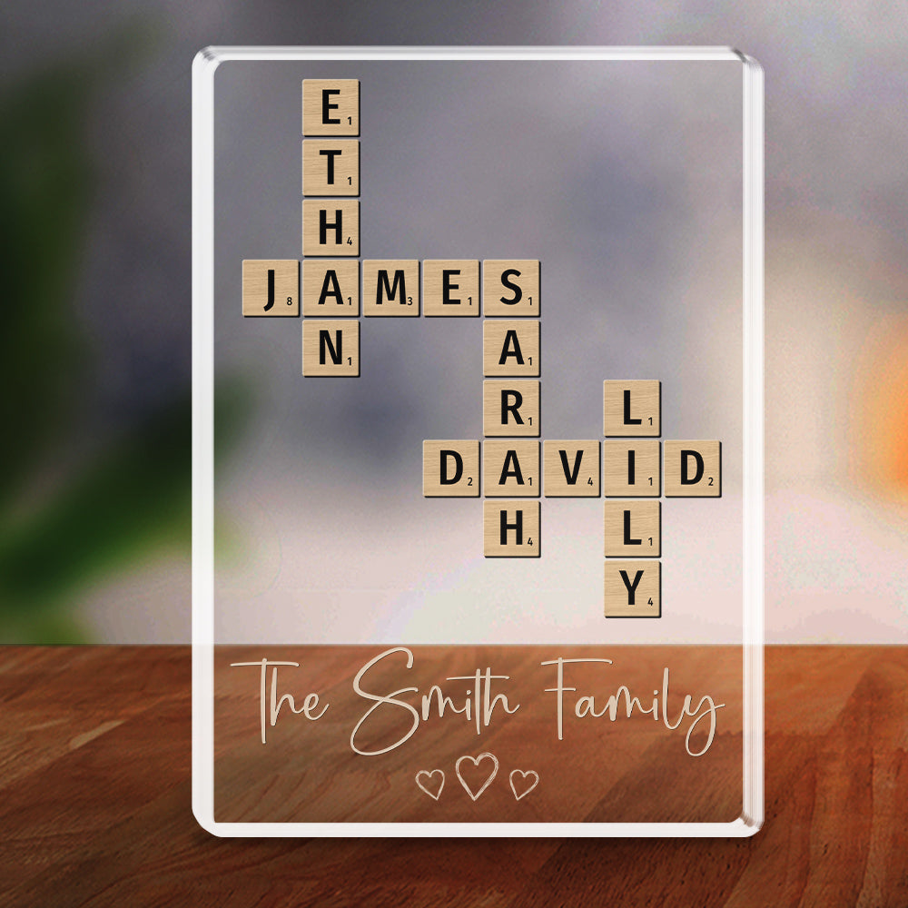 A Family Is A Gift That Lasts Forever - Personalized Custom Acrylic Plaque