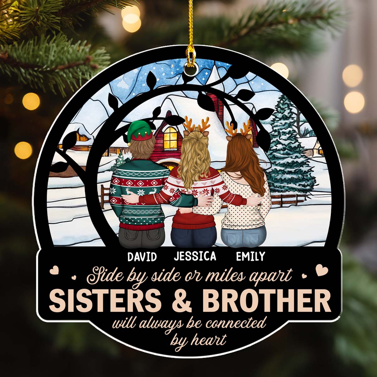 Circle Of Love - Personalized Custom Acrylic Ornament