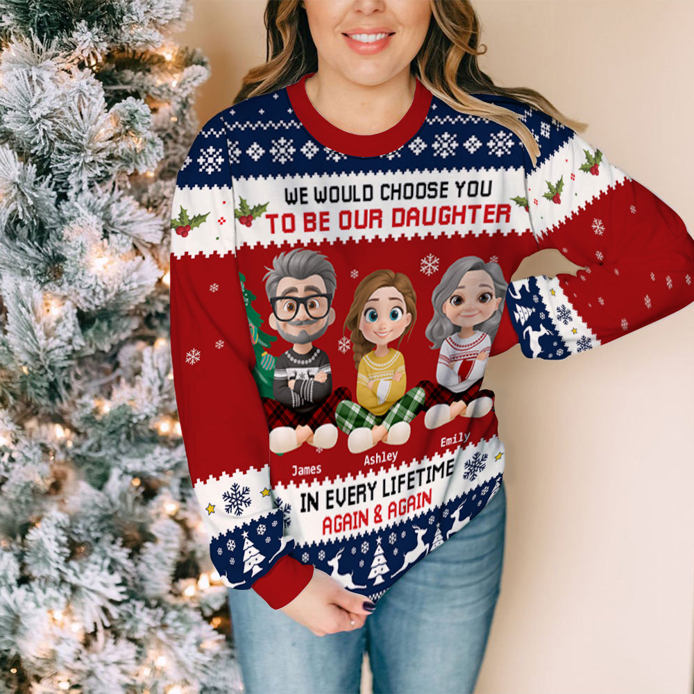 Always Choose You - Personalized Custom All-Over-Print Sweatshirt