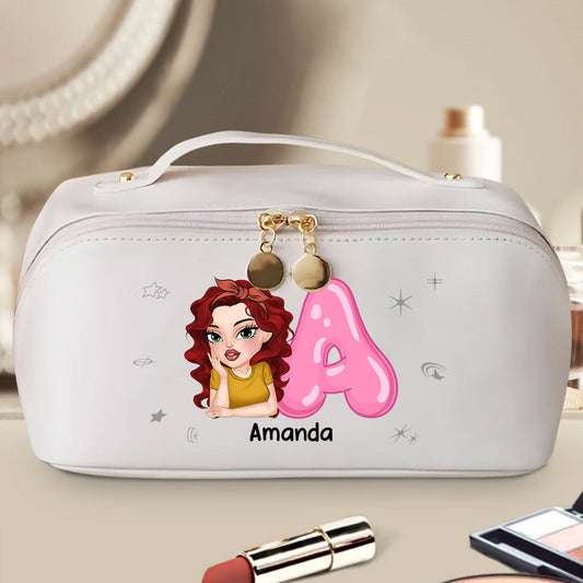 Y2K Girl - Personalized Custom Leather Makeup Bag