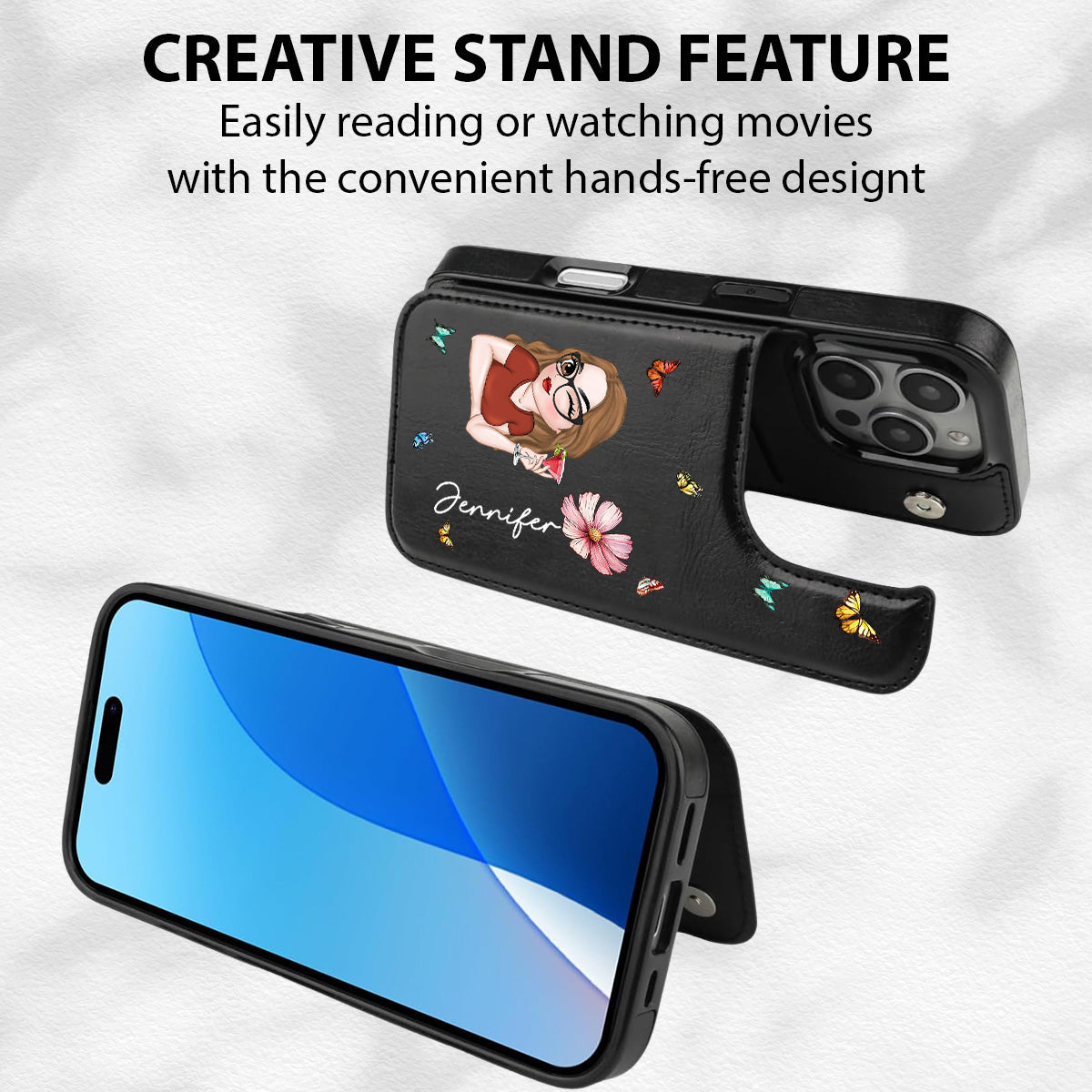 Beautiful Bestie - Personalized Custom Leather Phone Case