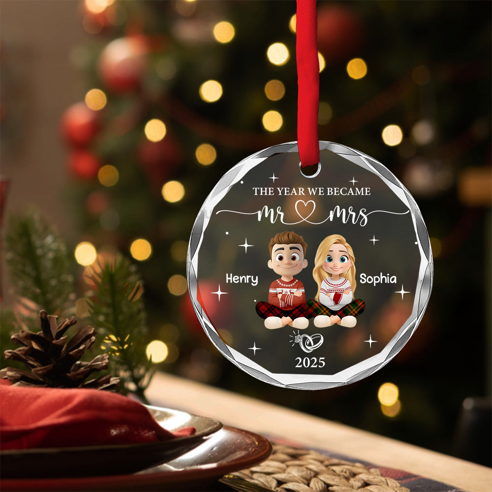 Where Our Forever Journey Began - Personalized Custom Glass Ornament