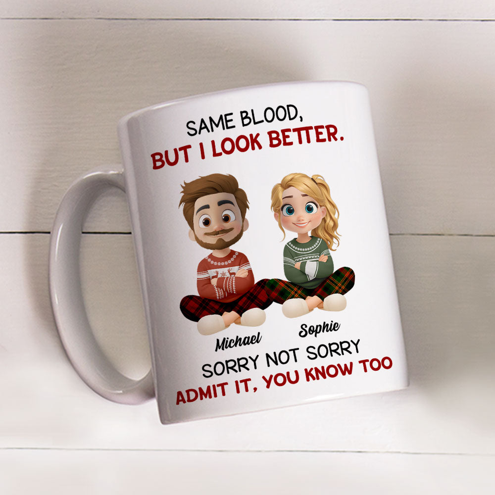 Guess Who Got The Looks - Personalized Custom Coffee Mug