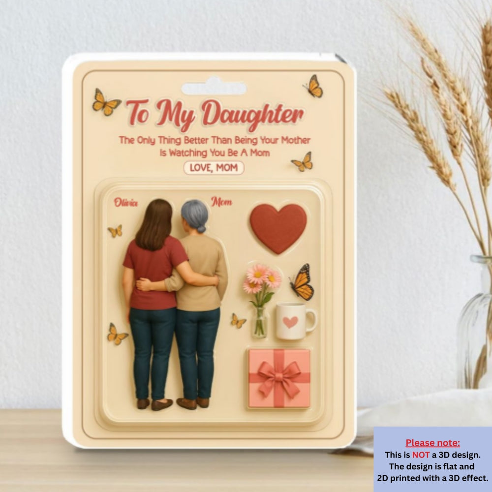 To My Daughter From Mom - Personalized Custom Acrylic Plaque