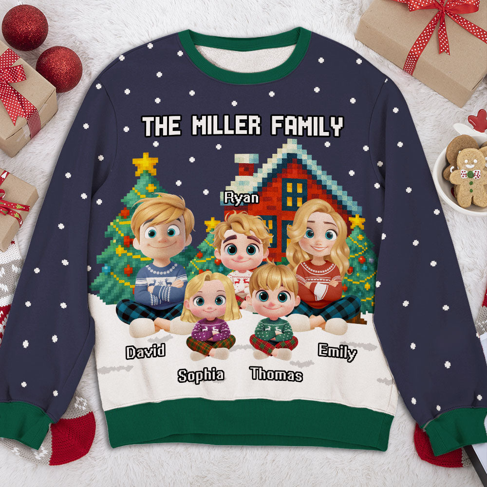 Family Christmas Together - Personalized Custom All-Over-Print Sweatshirt