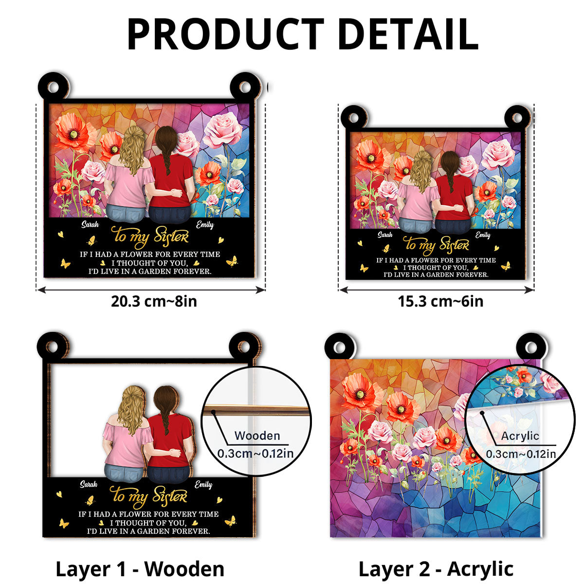 A Garden Of Love For You - Personalized Custom Suncatcher