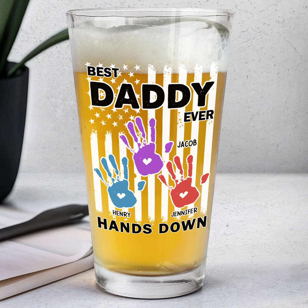 Best Dad Ever - Personalized Custom Beer Glass