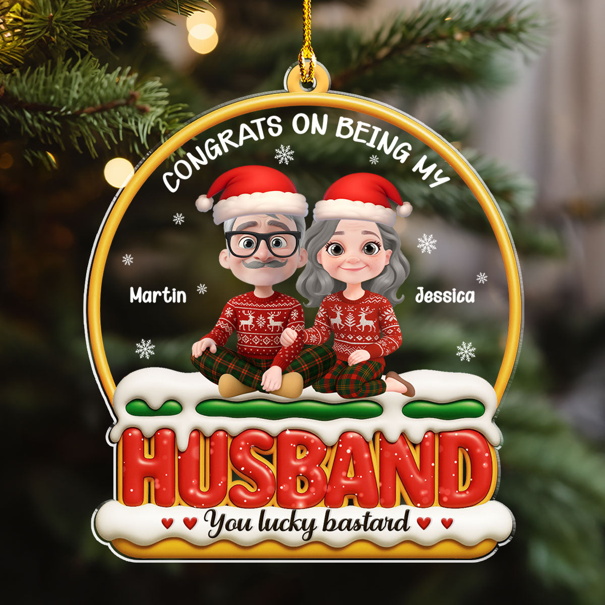 Lucky You - Personalized Custom Acrylic Ornament