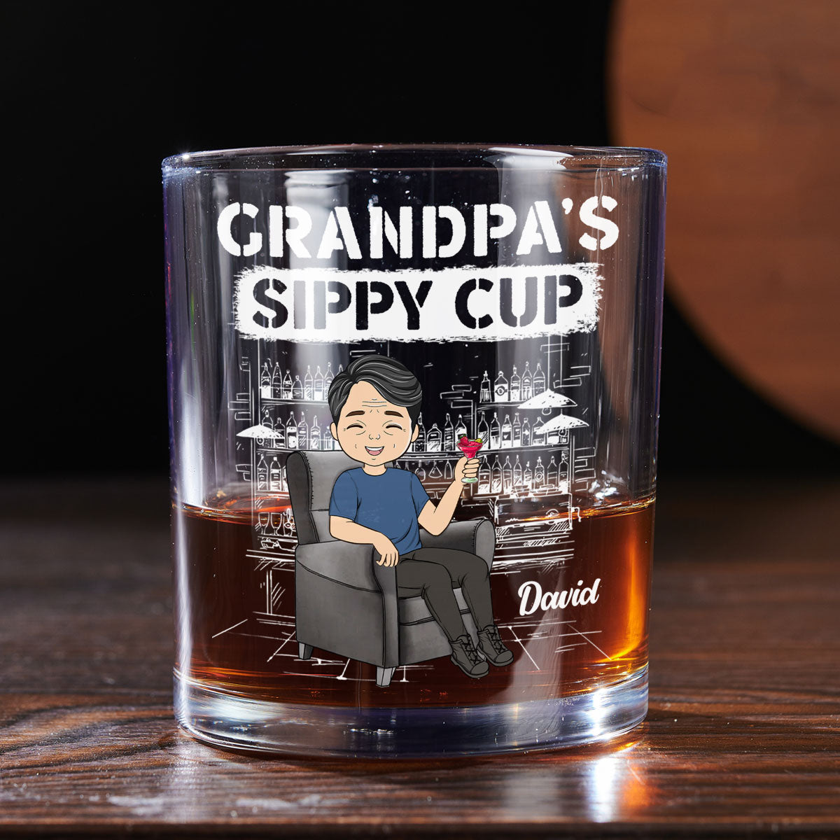 Dad Sippy Cup - Personalized Custom Whiskey Glass