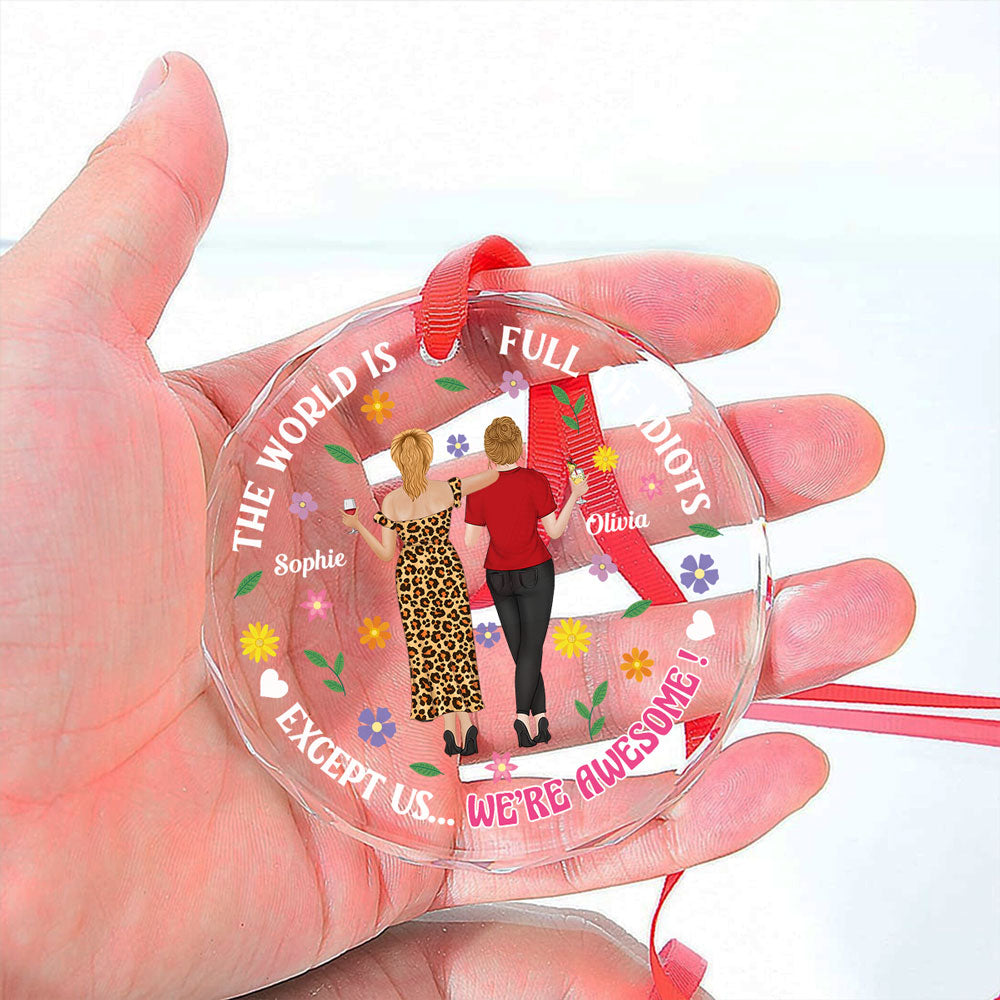 We Are Awesome - Personalized Custom Glass Ornament