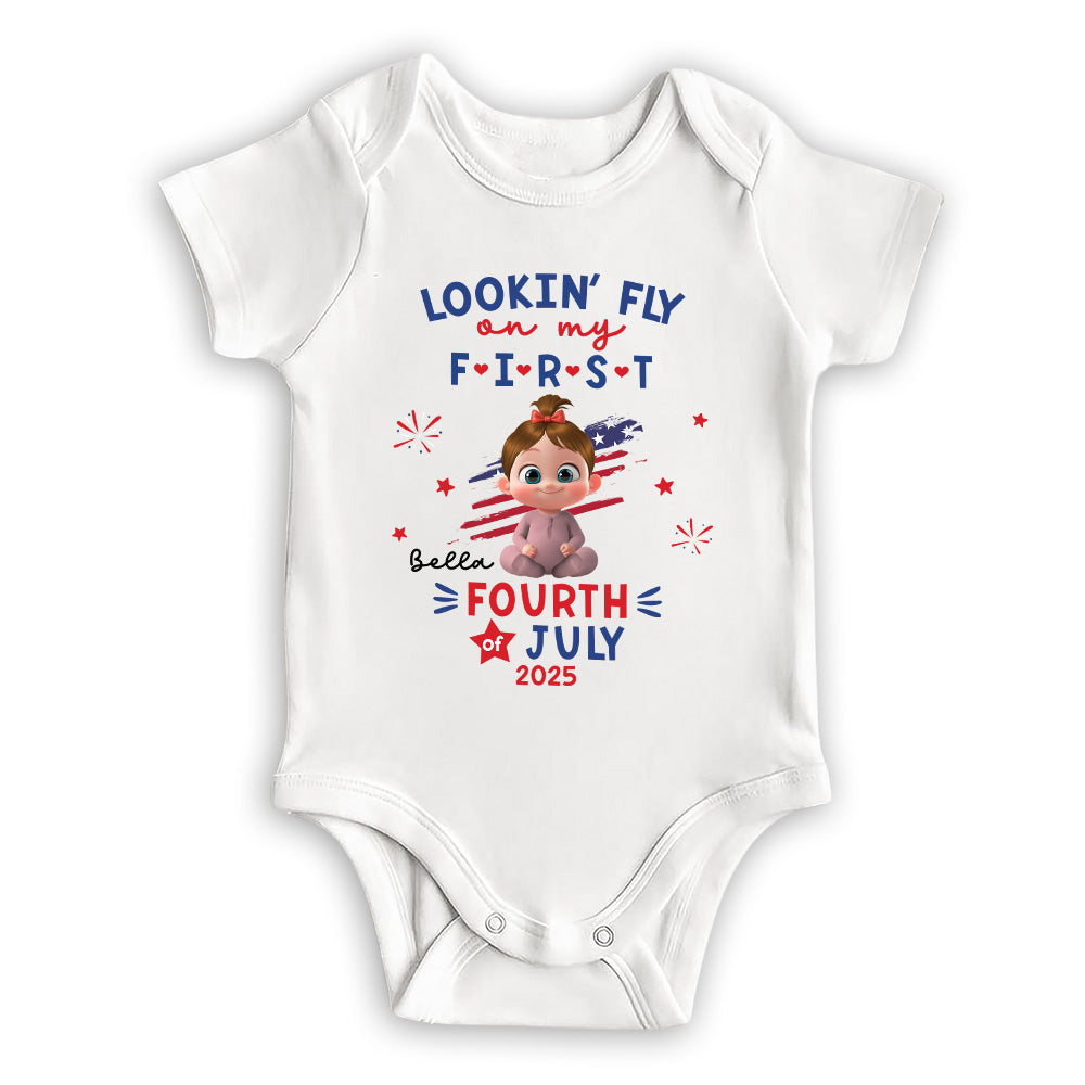 My First 4th July - Personalized Custom Baby Onesie