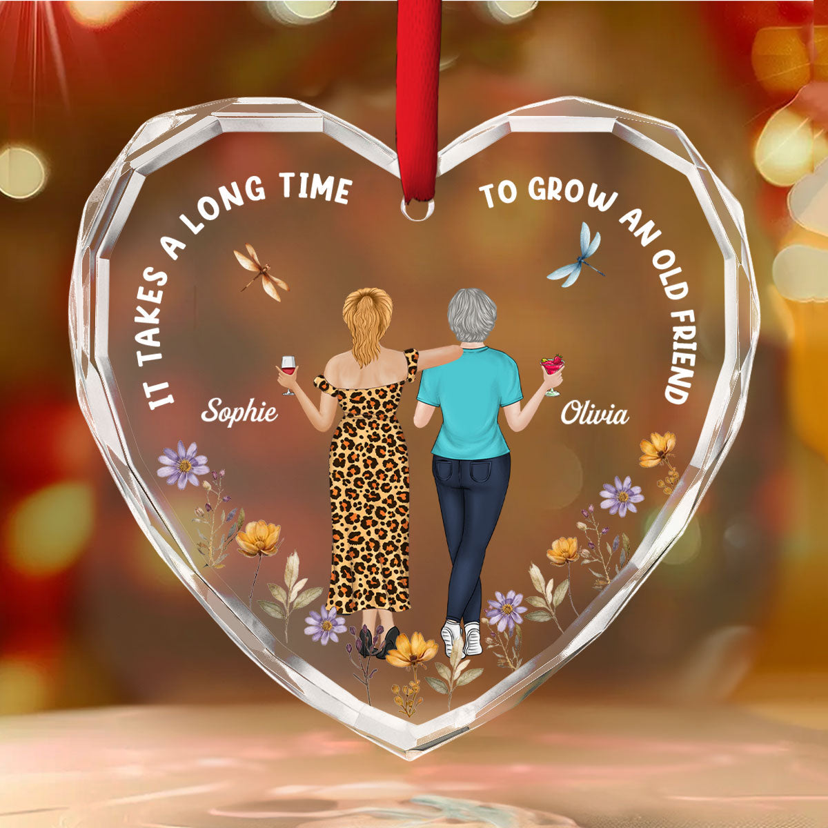 Our Hearts Are Very Old Friends - Personalized Custom Glass Ornament