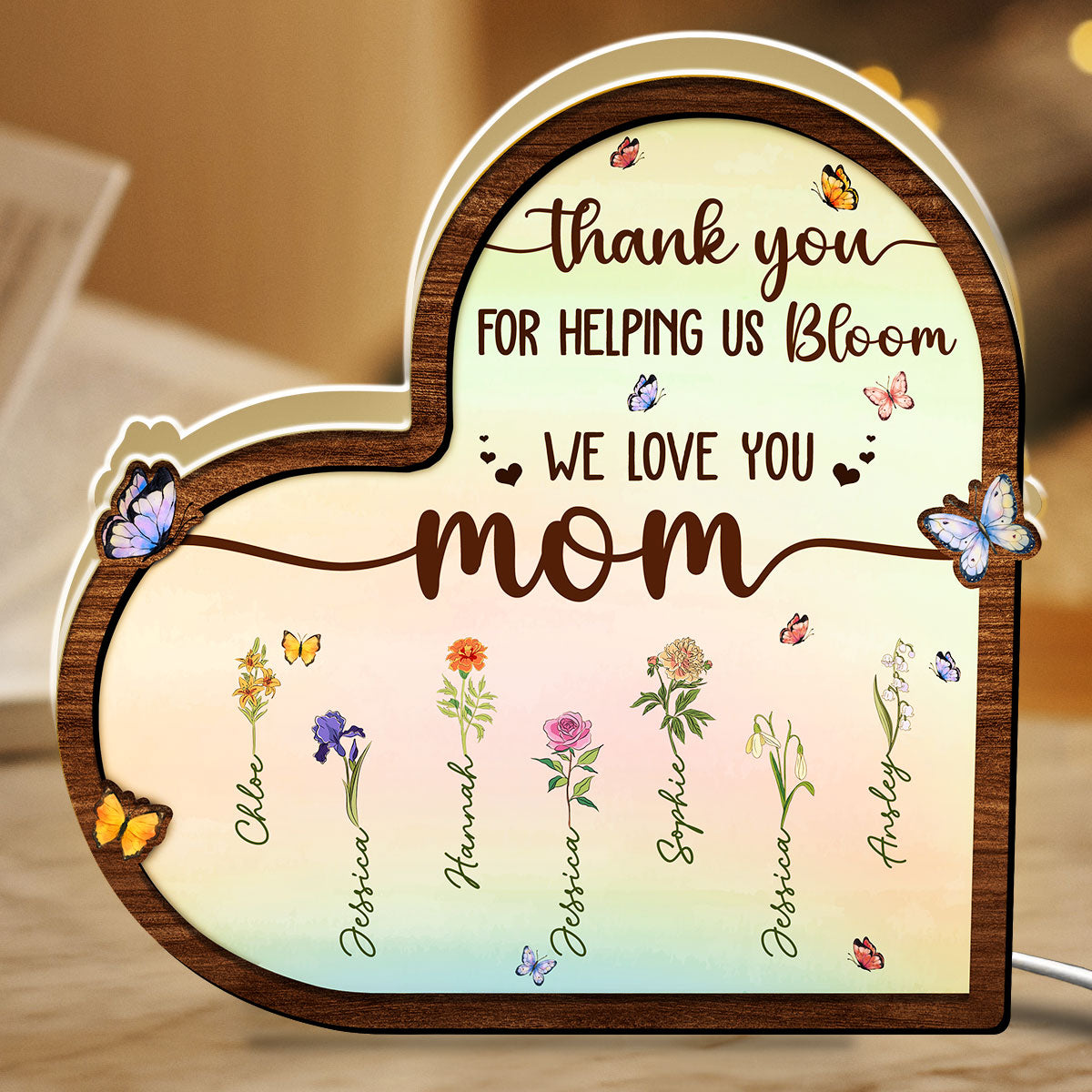 Helping Bloom - Personalized Custom Light Box