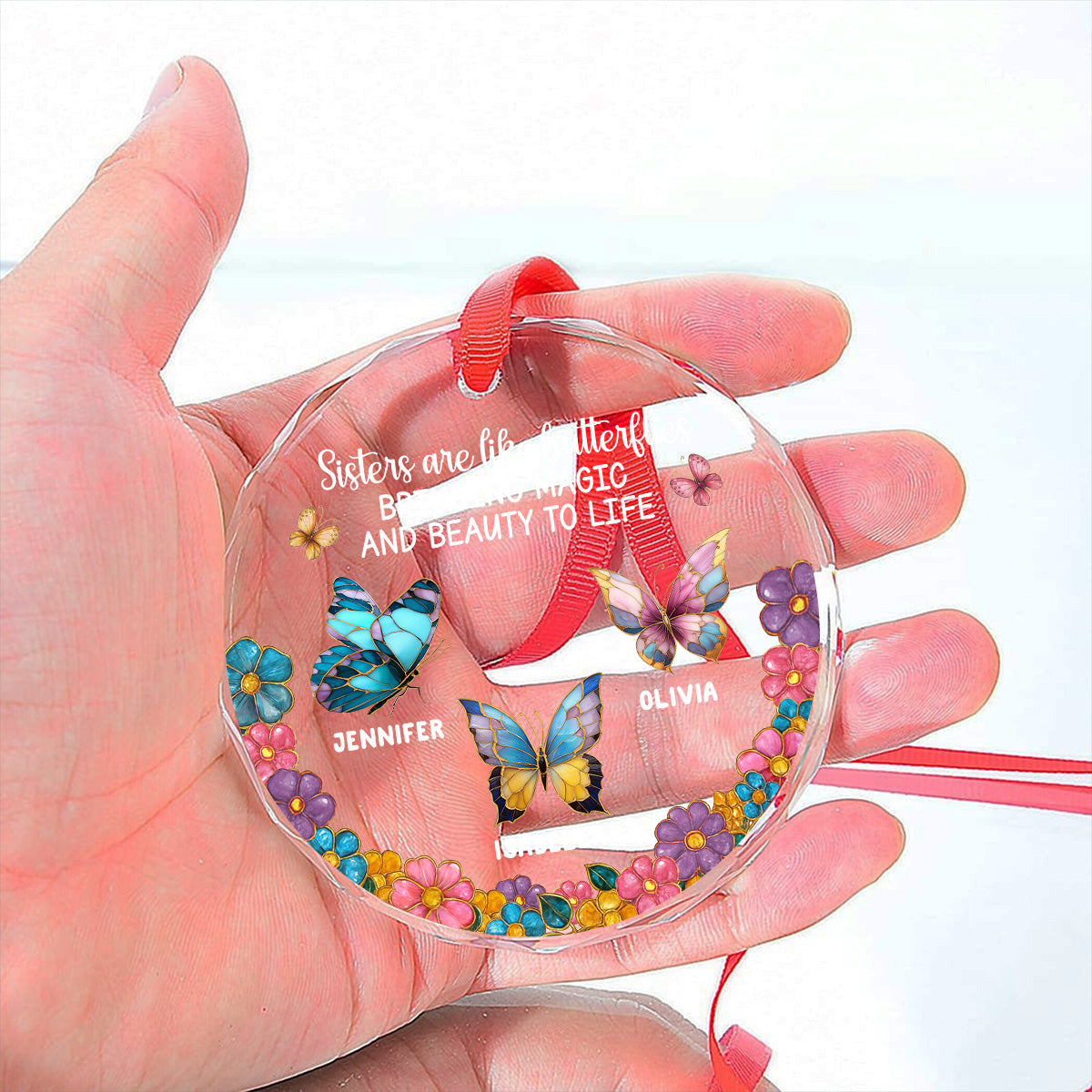 Beauty And Magic - Personalized Custom Glass Ornament