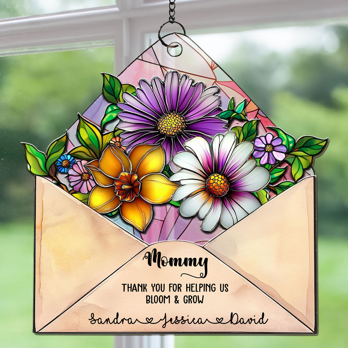 Envelope For Best Mom - Personalized Custom Suncatcher