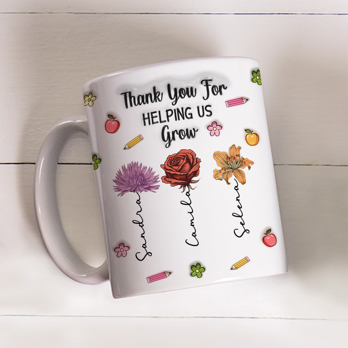 You Help Us Grow Every Day - Personalized Custom 3D Inflated Effect Mug